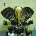 PI014 оԦ ͷͧͧ մ- Brass Ganesh (Black-Green)