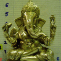 PI025 оԦ ͷͧͧ մ- Brass Ganesh (Black-Green) 