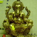 PI027 оԦ ͷͧͧ շͧ Brass Ganesh (Gold) 