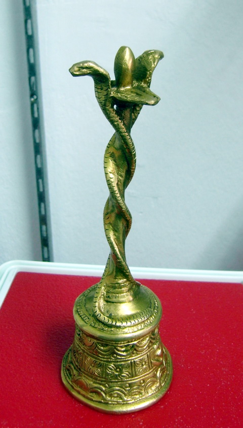 ٻҾ3 ͧԹ : HB015 д觷ͧͧ Թ 6 cm Bronze Handbell from India
